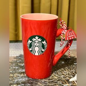 2024 Starbucks Holiday Solid Red w/Mermaid Logo & Pink Interior 16oz NEW